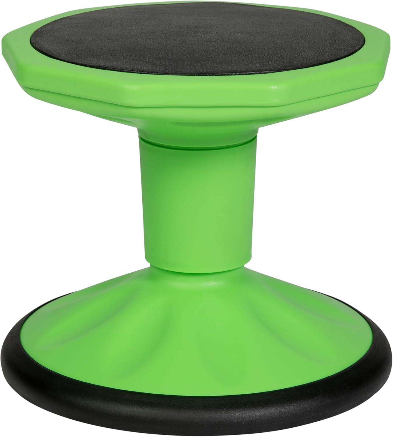 imageFlash Furniture Lucas Fixed Height Active Wobble Stool 16 Inch Seat Height Classroom Flexible Seating Elementary Wobble Chair for Kids Wiggle Seat for Sensory Kids GreenGreen