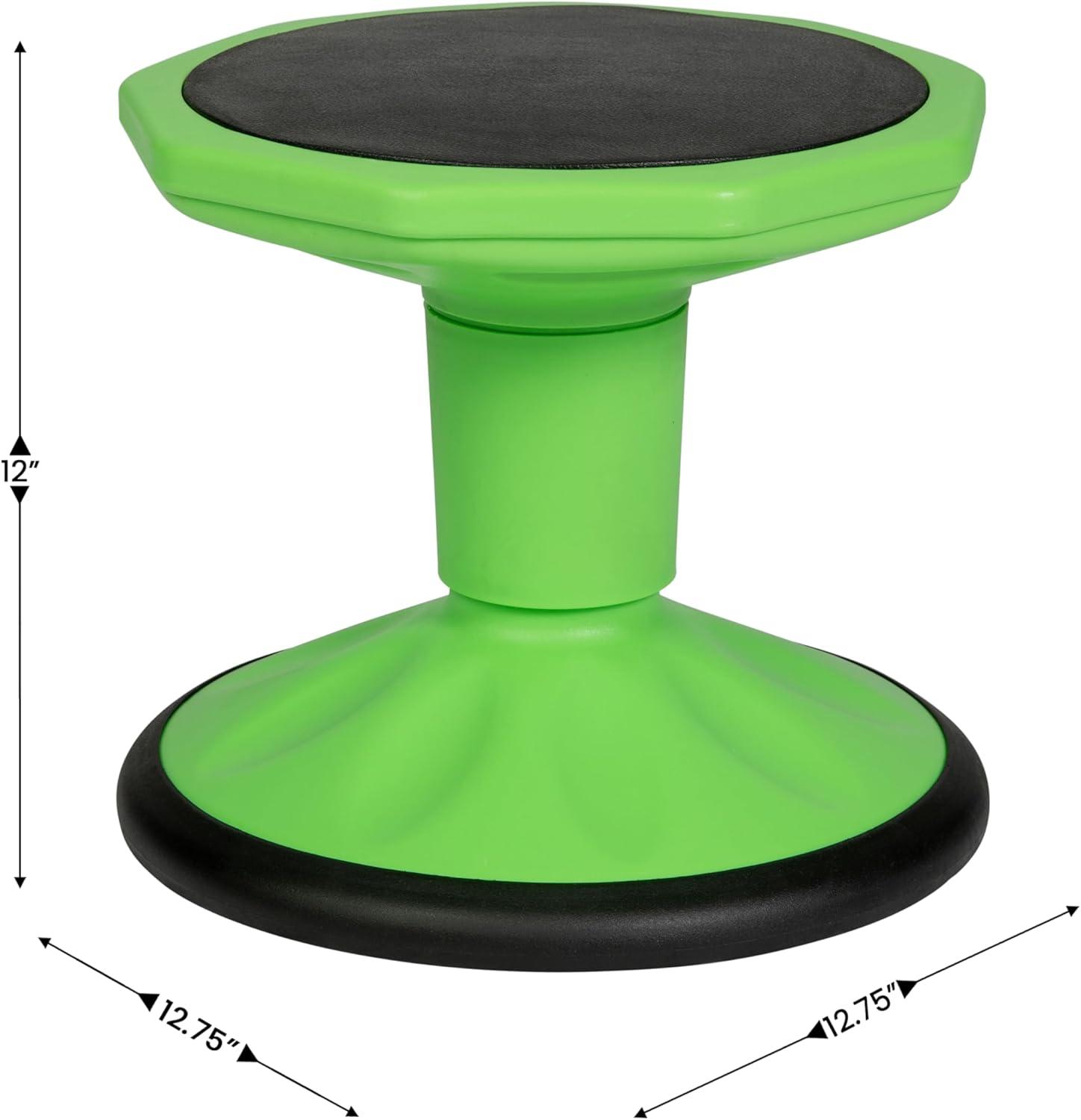 imageFlash Furniture Lucas Fixed Height Active Wobble Stool 16 Inch Seat Height Classroom Flexible Seating Elementary Wobble Chair for Kids Wiggle Seat for Sensory Kids GreenGreen