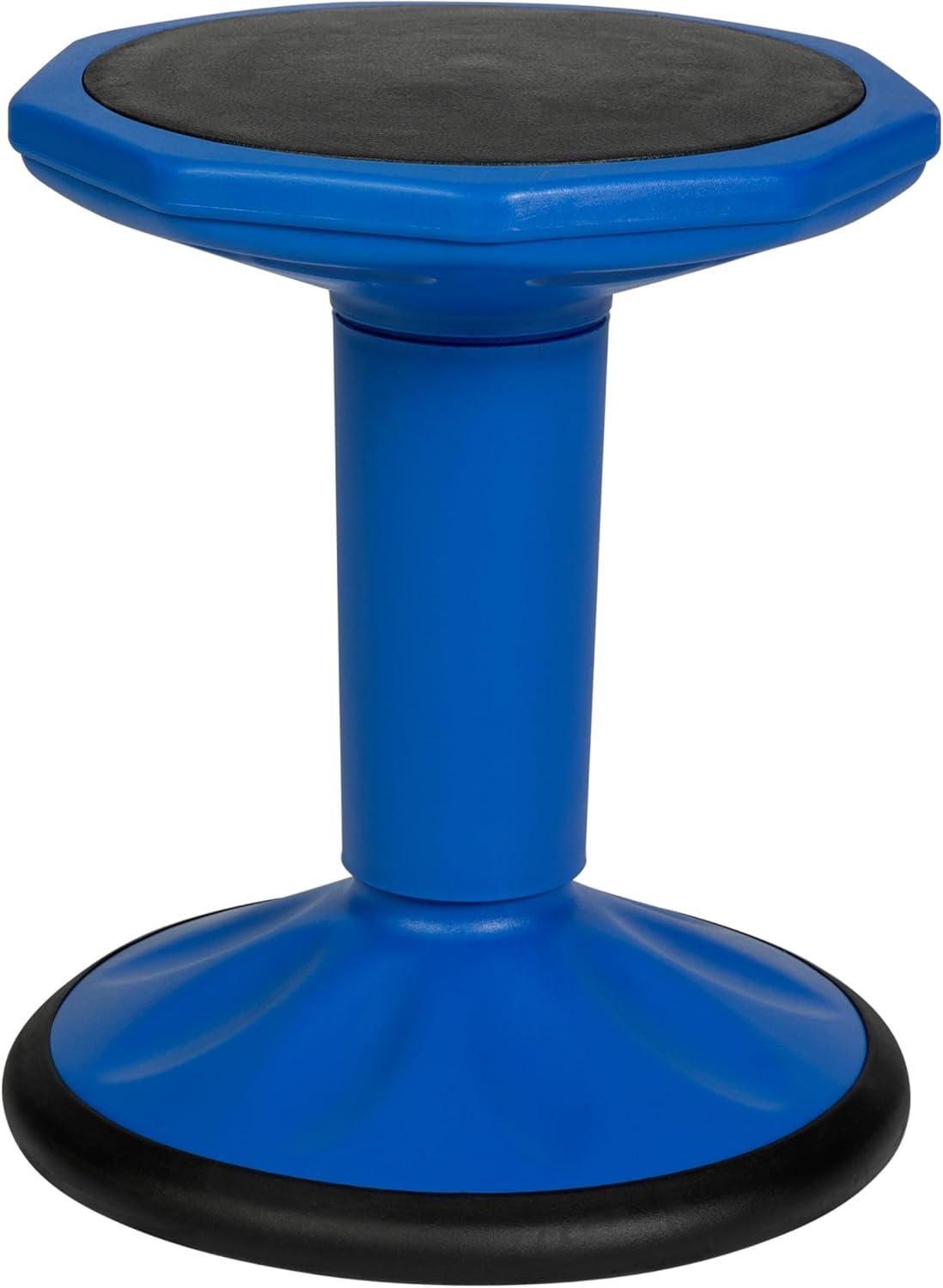 imageFlash Furniture Lucas Fixed Height Active Wobble Stool 16 Inch Seat Height Classroom Flexible Seating Elementary Wobble Chair for Kids Wiggle Seat for Sensory Kids GreenBlue