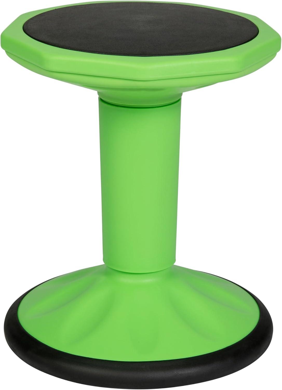 imageFlash Furniture Lucas Fixed Height Active Wobble Stool 16 Inch Seat Height Classroom Flexible Seating Elementary Wobble Chair for Kids Wiggle Seat for Sensory Kids GreenGreen