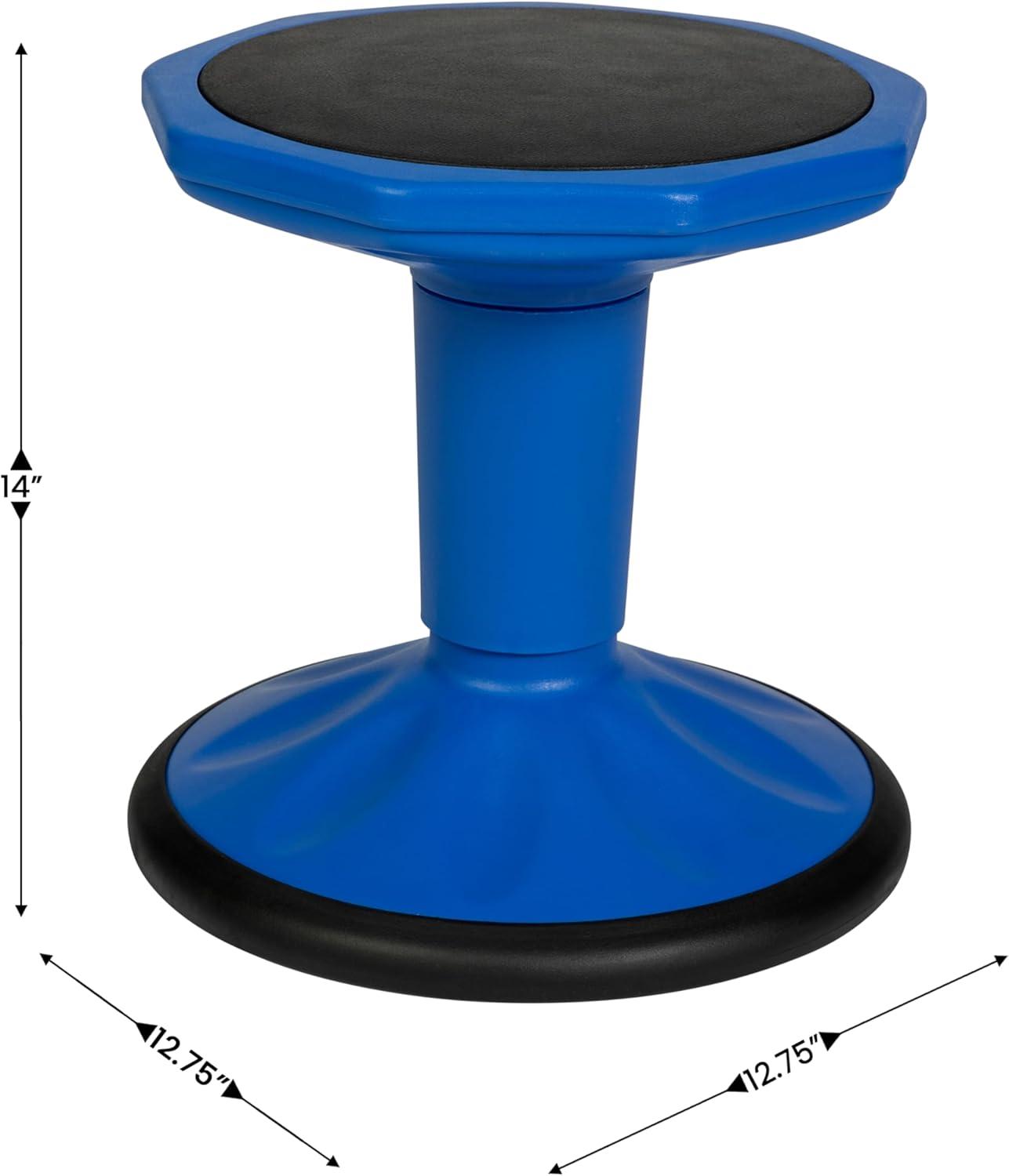 imageFlash Furniture Lucas Fixed Height Active Wobble Stool 16 Inch Seat Height Classroom Flexible Seating Elementary Wobble Chair for Kids Wiggle Seat for Sensory Kids GreenBlue