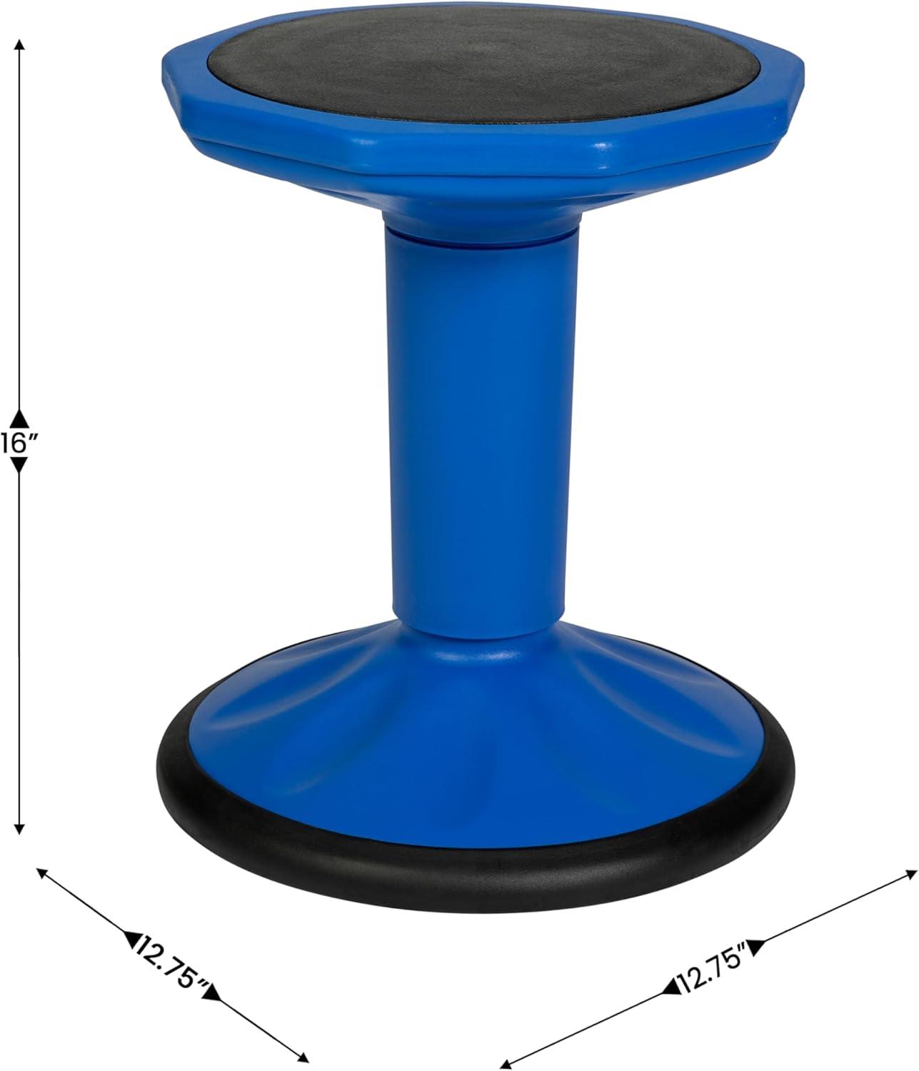 imageFlash Furniture Lucas Fixed Height Active Wobble Stool 16 Inch Seat Height Classroom Flexible Seating Elementary Wobble Chair for Kids Wiggle Seat for Sensory Kids GreenBlue
