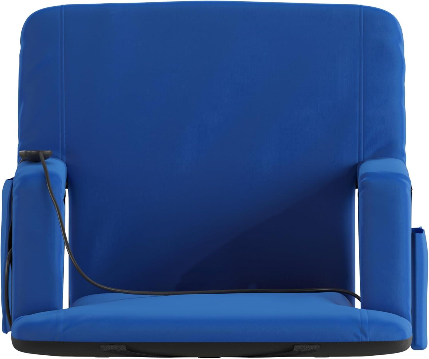 imageFlash Furniture Malta Stadium Seat with Heated Back and Seat 6 Recline Positions Portable Chair with Backpack Straps USB Battery Pack Not Included RedBlue