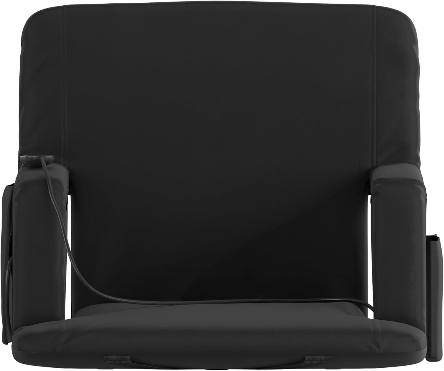 imageFlash Furniture Malta Stadium Seat with Heated Back and Seat 6 Recline Positions Portable Chair with Backpack Straps USB Battery Pack Not Included RedBlack