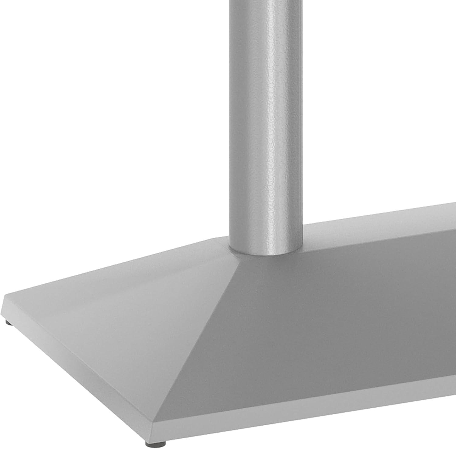 imageFlash Furniture Palis 27quot x 15quot IndoorOutdoor Dining Height Double Column Table Base Cast Iron Base with Steel Columns Silver Fits 30quot x 48quot Table TopsSilver
