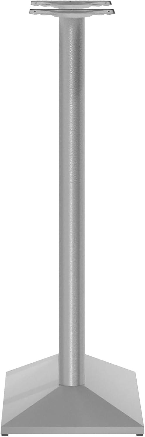 imageFlash Furniture Palis 27quot x 15quot IndoorOutdoor Dining Height Double Column Table Base Cast Iron Base with Steel Columns Silver Fits 30quot x 48quot Table TopsSilver