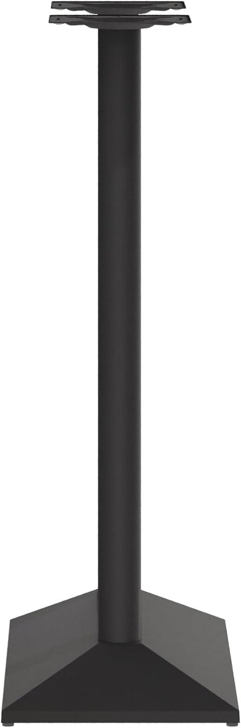 imageFlash Furniture Palis 27quot x 15quot IndoorOutdoor Dining Height Double Column Table Base Cast Iron Base with Steel Columns Silver Fits 30quot x 48quot Table TopsBlack