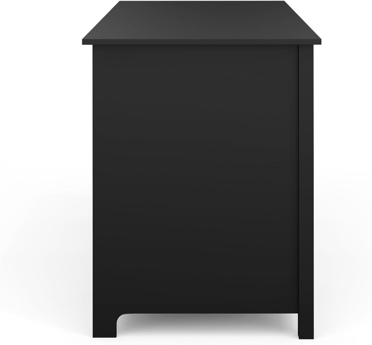 imageMartha Stewart Hutton Shaker Style Home Office Desk with Storage in White with Polished Brass HardwareBlack FrameBrushed Nickel Hardware