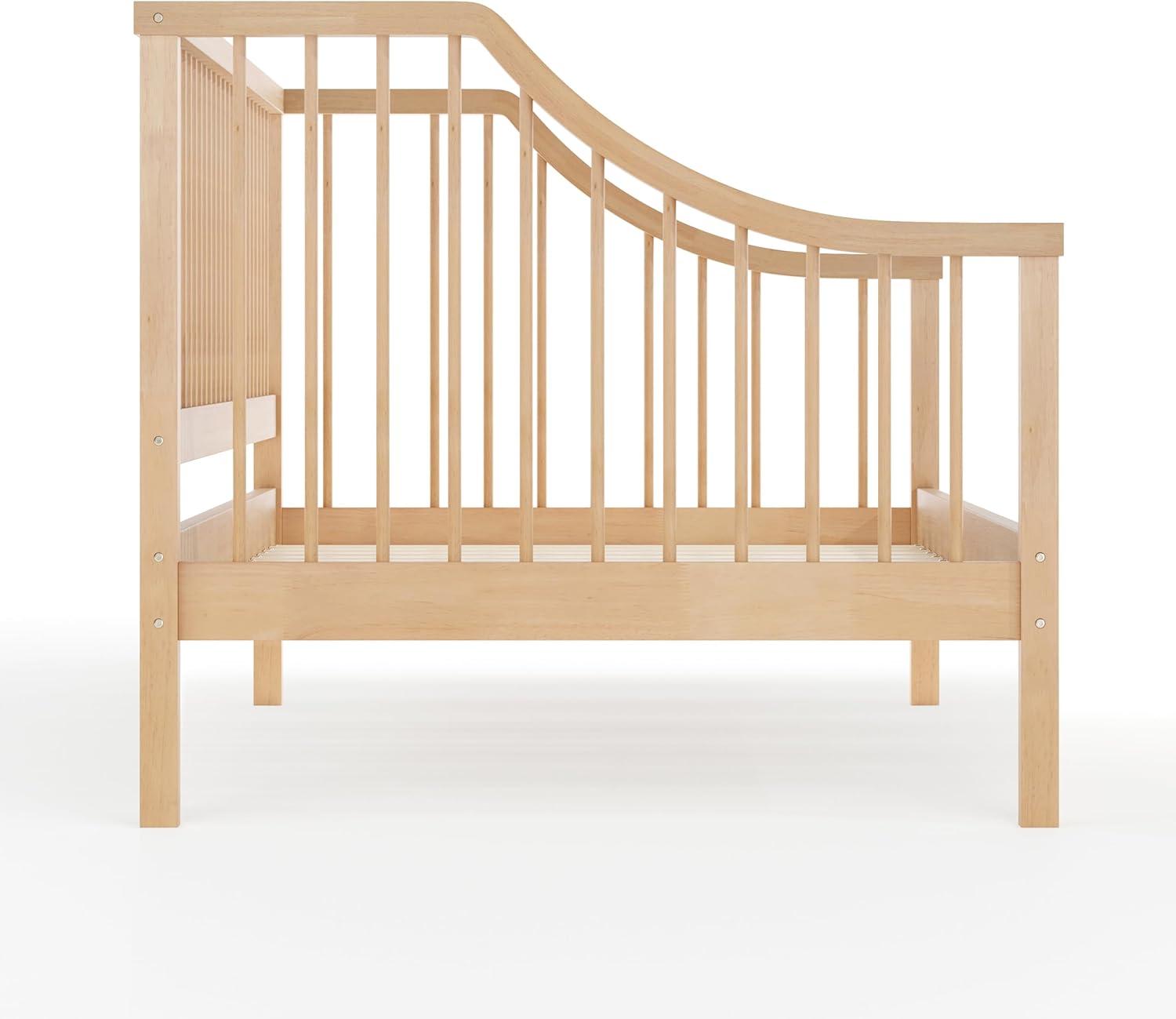imageMartha Stewart Neely Platform Daybed with Wood Spindles Solid Wood Frame No Box Spring Needed Twin Size Light BeechLight Beech