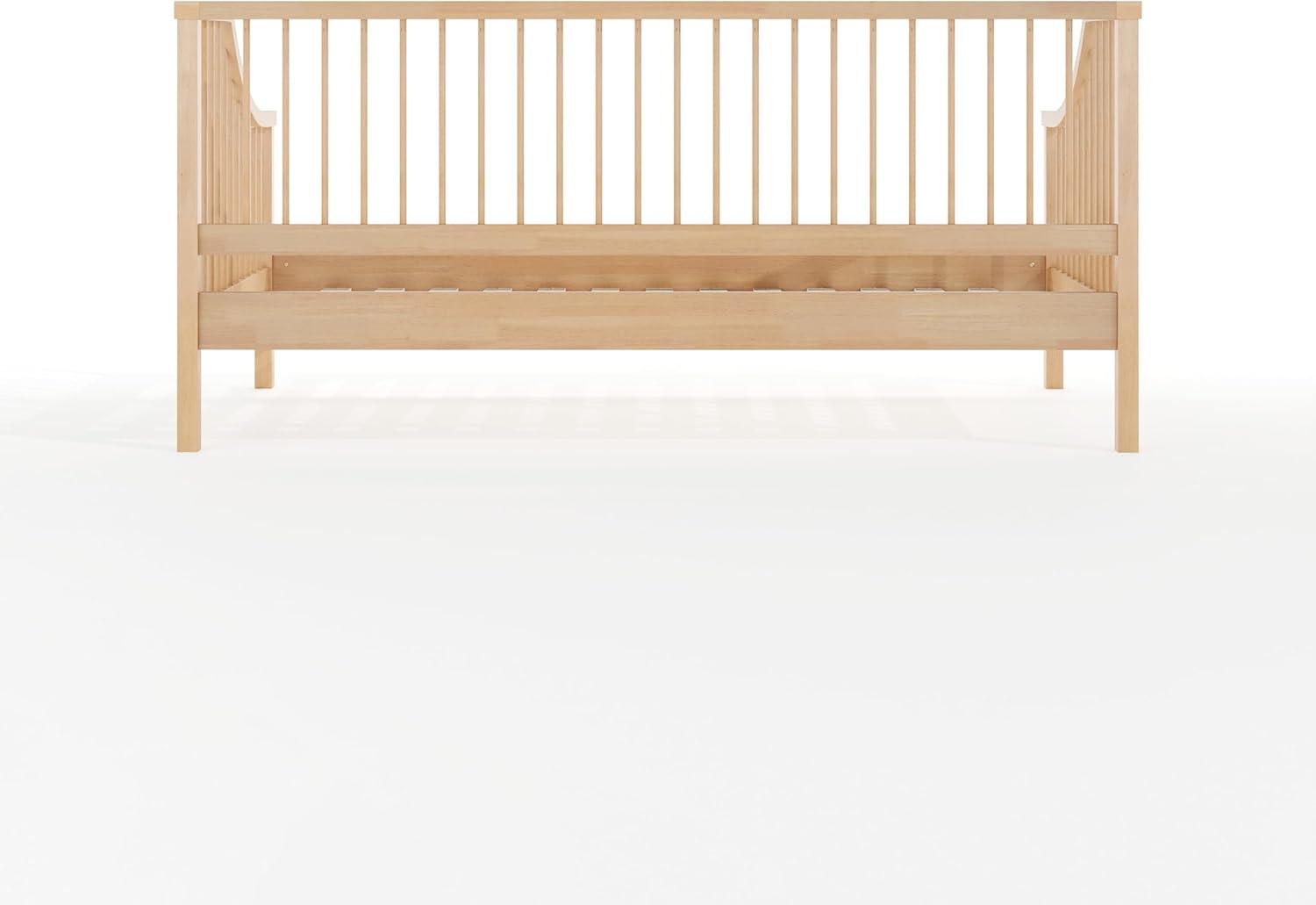 imageMartha Stewart Neely Platform Daybed with Wood Spindles Solid Wood Frame No Box Spring Needed Twin Size Light BeechLight Beech