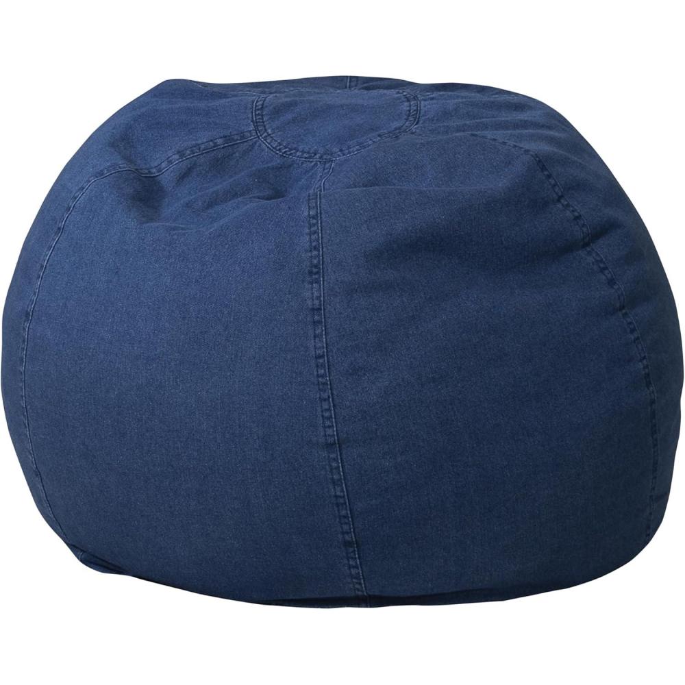 imageFlash Furniture Dillon Small Teal Furry Bean Bag Chair for Kids and TeensDenim