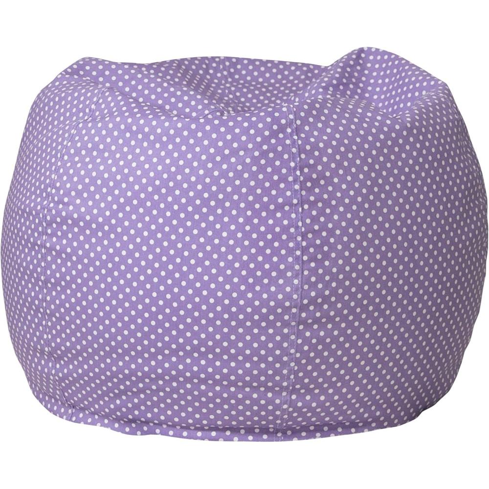imageFlash Furniture Dillon Small Teal Furry Bean Bag Chair for Kids and TeensLavender Dot