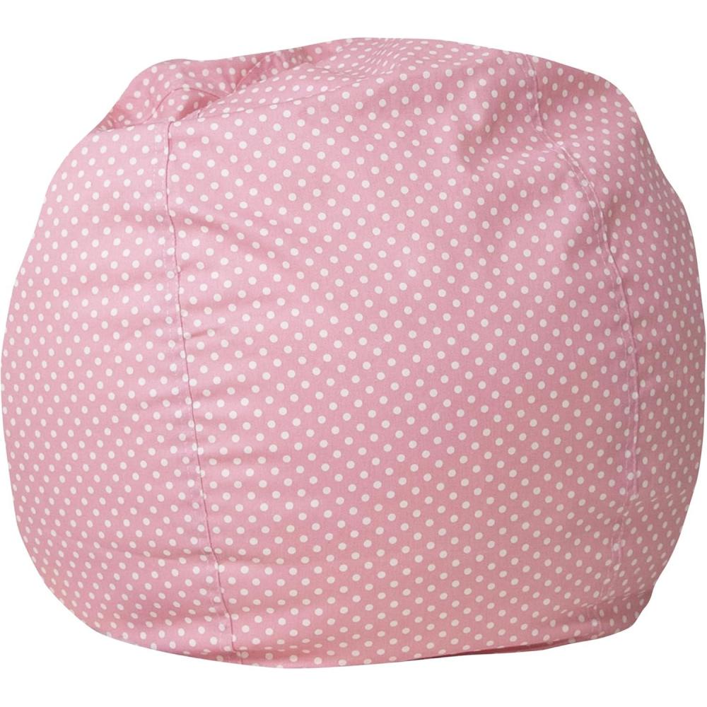 imageFlash Furniture Dillon Small Teal Furry Bean Bag Chair for Kids and TeensLight Pink Dot