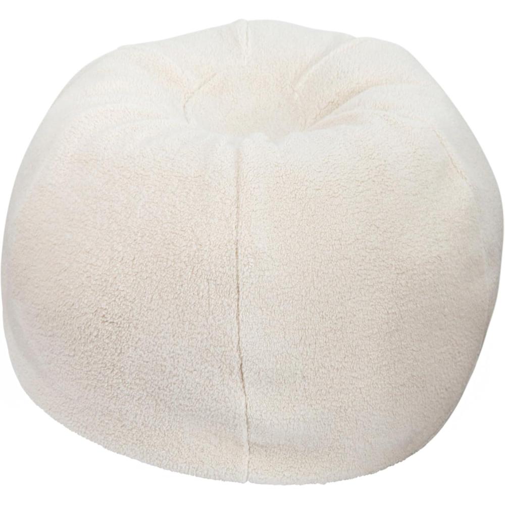 imageFlash Furniture Dillon Small Teal Furry Bean Bag Chair for Kids and TeensNatural Sherpa