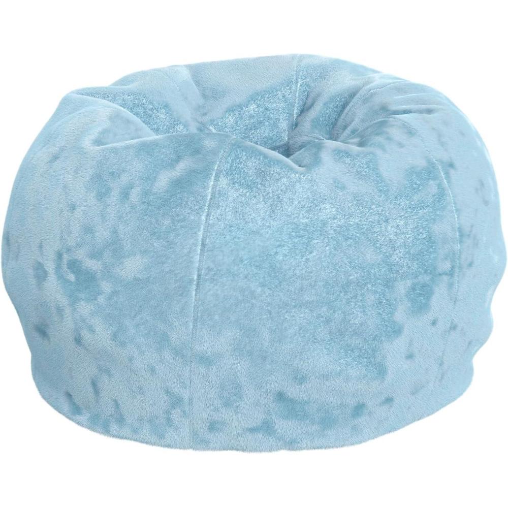 imageFlash Furniture Dillon Small Teal Furry Bean Bag Chair for Kids and TeensTeal Furry