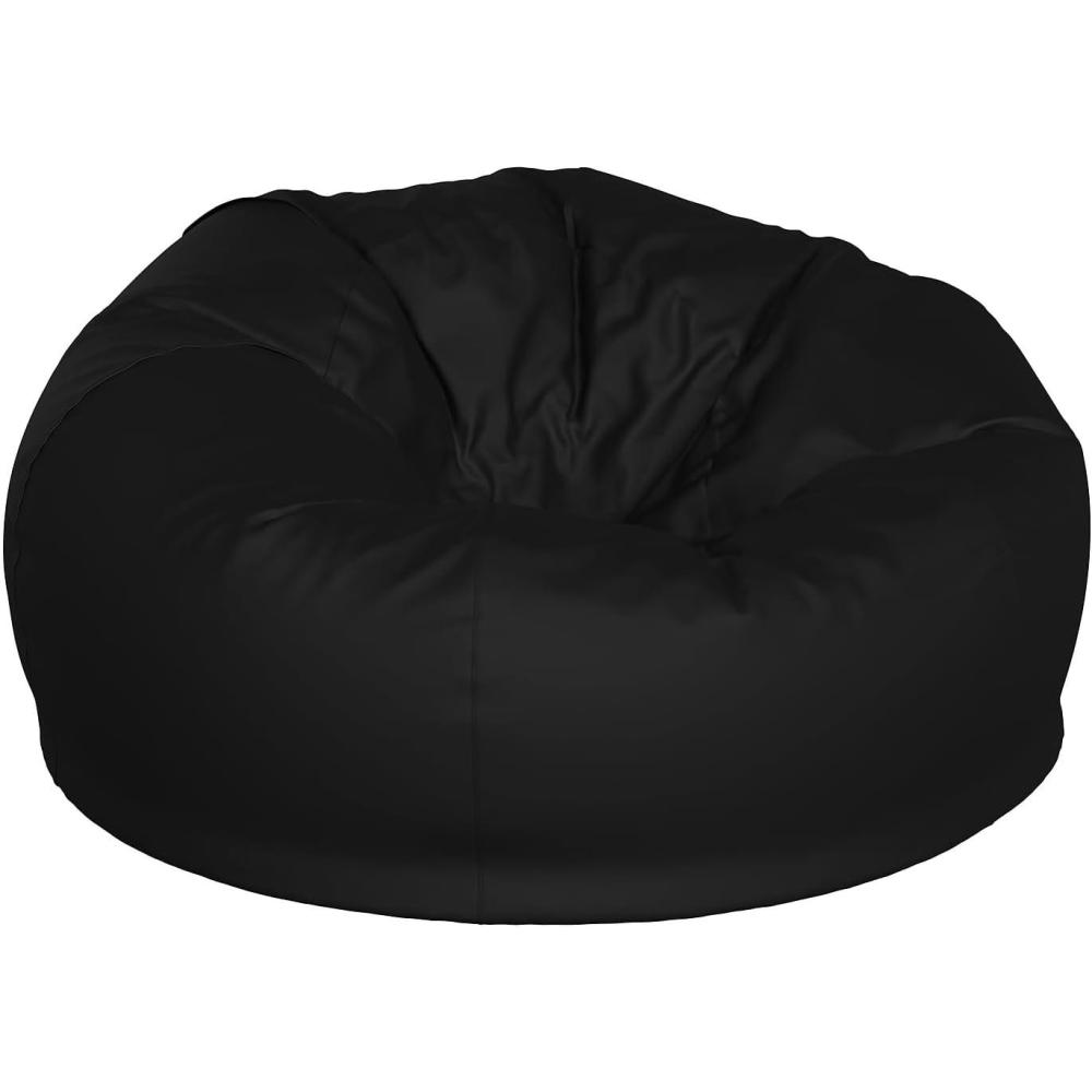 imageFlash Furniture Duncan Oversized Bean Bag Chair for Kids and Adults FoamFilled Beanbag Chair with Machine Washable Cover Light Pink Polka DotBlack
