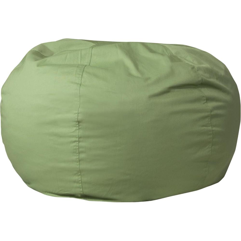 imageFlash Furniture Duncan Oversized Bean Bag Chair for Kids and Adults FoamFilled Beanbag Chair with Machine Washable Cover Light Pink Polka DotGreen