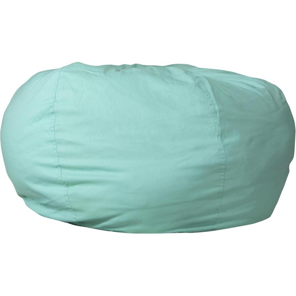 imageFlash Furniture Duncan Oversized Bean Bag Chair for Kids and Adults FoamFilled Beanbag Chair with Machine Washable Cover Light Pink Polka DotMint Green