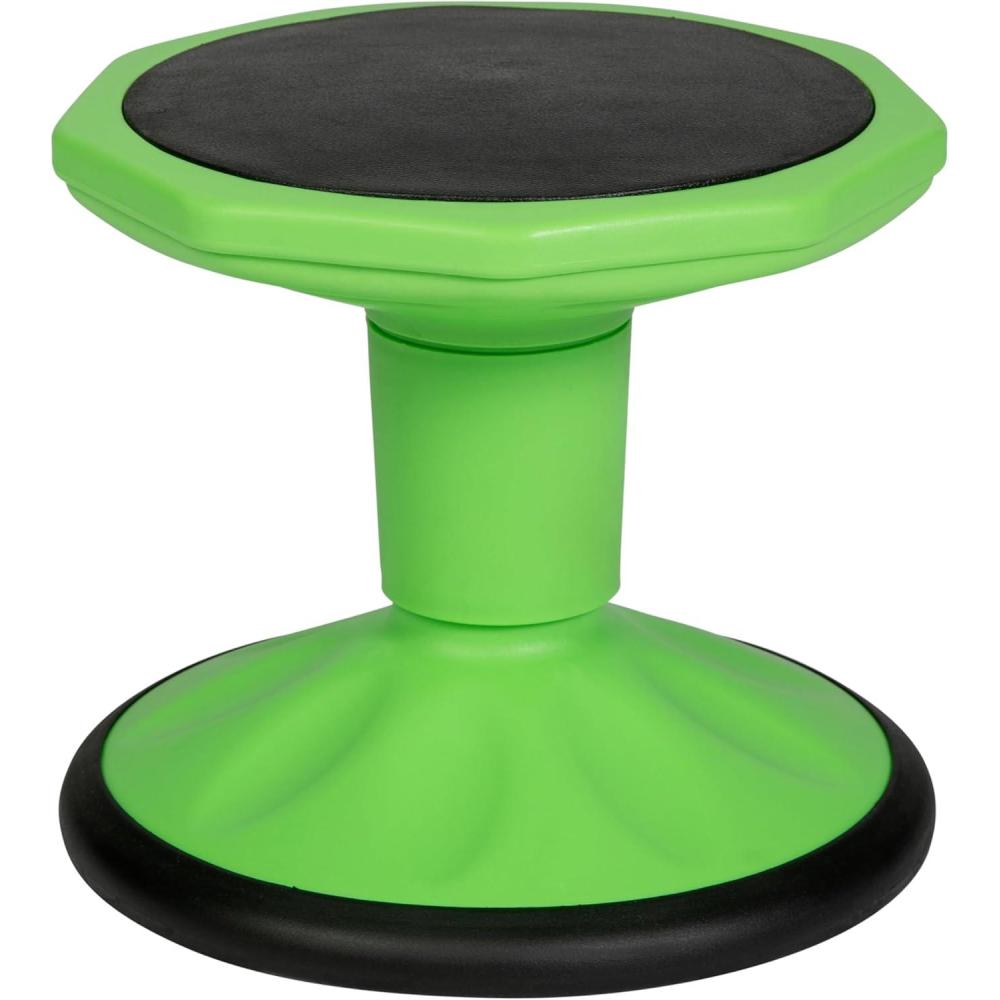 imageFlash Furniture Lucas Fixed Height Active Wobble Stool 16 Inch Seat Height Classroom Flexible Seating Elementary Wobble Chair for Kids Wiggle Seat for Sensory Kids GreenGreen