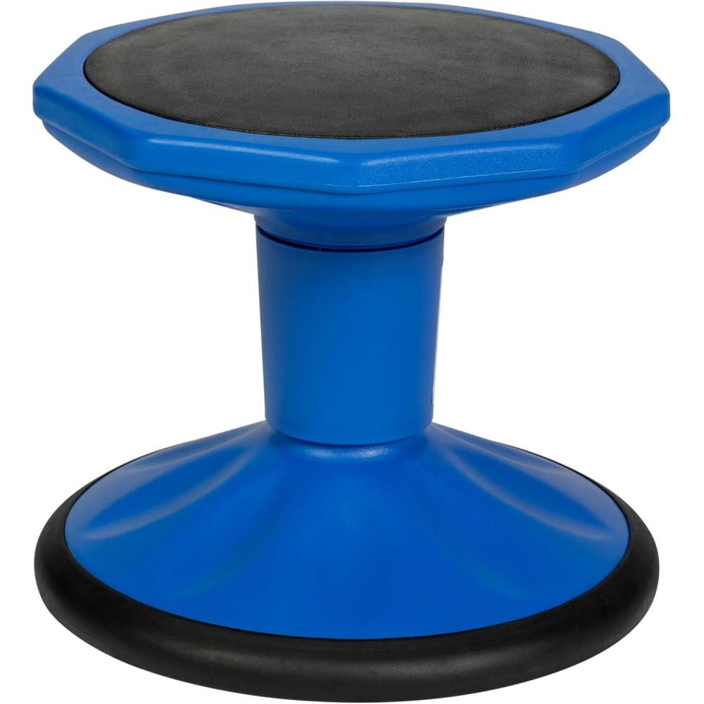 imageFlash Furniture Lucas Fixed Height Active Wobble Stool 16 Inch Seat Height Classroom Flexible Seating Elementary Wobble Chair for Kids Wiggle Seat for Sensory Kids GreenBlue