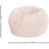 Flash Furniture Dillon Small Teal Furry Bean Bag Chair for Kids and Teens(Blush Furry)