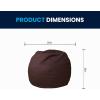 Flash Furniture Dillon Small Teal Furry Bean Bag Chair for Kids and Teens(Brown)