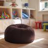 Flash Furniture Dillon Small Teal Furry Bean Bag Chair for Kids and Teens(Brown)