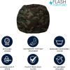Flash Furniture Dillon Small Teal Furry Bean Bag Chair for Kids and Teens(Camouflage)