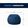 Flash Furniture Dillon Small Teal Furry Bean Bag Chair for Kids and Teens(Denim)