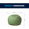 Flash Furniture Dillon Small Teal Furry Bean Bag Chair for Kids and Teens(Green)