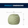 Flash Furniture Dillon Small Teal Furry Bean Bag Chair for Kids and Teens(Green Dot)
