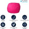 Flash Furniture Dillon Small Teal Furry Bean Bag Chair for Kids and Teens(Hot Pink)