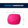 Flash Furniture Dillon Small Teal Furry Bean Bag Chair for Kids and Teens(Hot Pink)