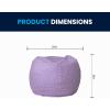 Flash Furniture Dillon Small Teal Furry Bean Bag Chair for Kids and Teens(Lavender Dot)