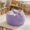 Flash Furniture Dillon Small Teal Furry Bean Bag Chair for Kids and Teens(Lavender Dot)