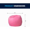 Flash Furniture Dillon Small Teal Furry Bean Bag Chair for Kids and Teens(Light Pink)