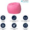 Flash Furniture Dillon Small Teal Furry Bean Bag Chair for Kids and Teens(Light Pink)