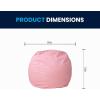 Flash Furniture Dillon Small Teal Furry Bean Bag Chair for Kids and Teens(Light Pink Dot)