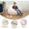 Flash Furniture Dillon Small Teal Furry Bean Bag Chair for Kids and Teens(Natural Sherpa)
