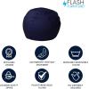 Flash Furniture Dillon Small Teal Furry Bean Bag Chair for Kids and Teens(Navy Blue)