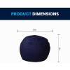 Flash Furniture Dillon Small Teal Furry Bean Bag Chair for Kids and Teens(Navy Blue)