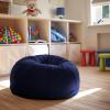 Flash Furniture Dillon Small Teal Furry Bean Bag Chair for Kids and Teens(Navy Blue)
