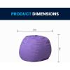 Flash Furniture Dillon Small Teal Furry Bean Bag Chair for Kids and Teens(Purple)