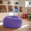 Flash Furniture Dillon Small Teal Furry Bean Bag Chair for Kids and Teens(Purple)