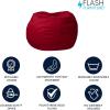 Flash Furniture Dillon Small Teal Furry Bean Bag Chair for Kids and Teens(Red)