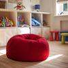 Flash Furniture Dillon Small Teal Furry Bean Bag Chair for Kids and Teens(Red)