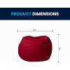 Flash Furniture Dillon Small Teal Furry Bean Bag Chair for Kids and Teens(Red)