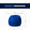 Flash Furniture Dillon Small Teal Furry Bean Bag Chair for Kids and Teens(Royal Blue)