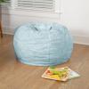 Flash Furniture Dillon Small Teal Furry Bean Bag Chair for Kids and Teens(Teal Furry)