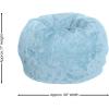 Flash Furniture Dillon Small Teal Furry Bean Bag Chair for Kids and Teens(Teal Furry)